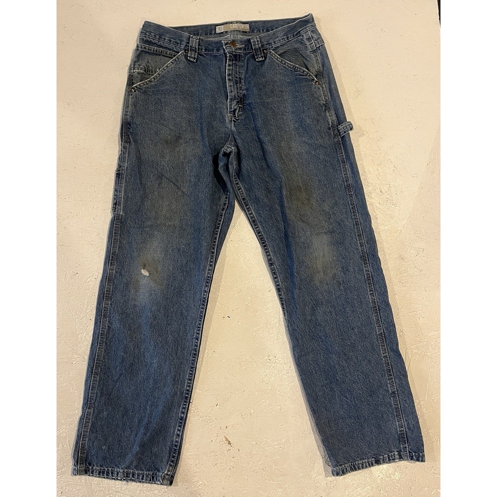 Lee Loose Fit Carpenter Work Jeans Men's Size 33x30 Hammer Loop Grunge‎